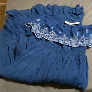 Blue Mexican Dress NWT